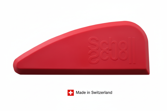 Roter Keilspachtel mit Scholl-Logo - Made in Switzerland